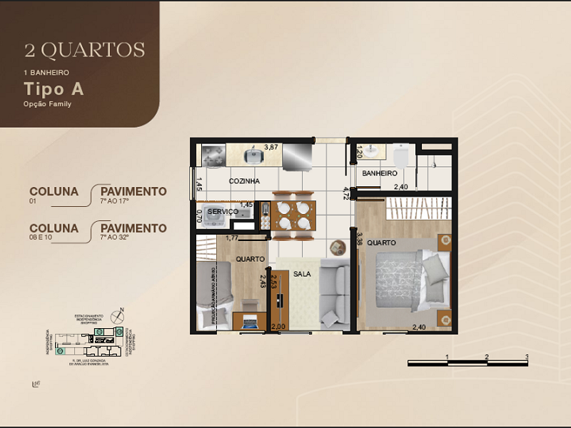 2 QUARTOS TIPO A